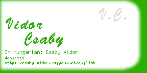 vidor csaby business card